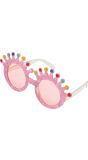 Roze Glitter Bril