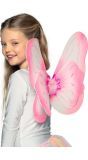 Roze Glitter Fee Vleugels Kind