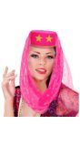 Roze Harem Hoed met Sluier