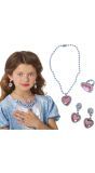 Roze Hart Sieraden set Prinsessen 4-Delig Meisjes