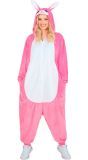 Roze Konijnen Onesie Dames Heren