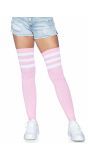 Roze Kousen met Witte Strepen Hoog