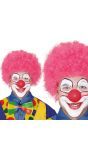 Roze Krullen Clownspruik