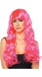 Roze Krullen Pruik
