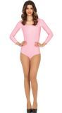 Roze Lange Mouwen Leotard Dames