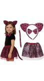 Roze Luipaard Tutu set Kind