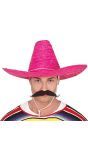 Roze Mexicaanse Sombrero Hoed