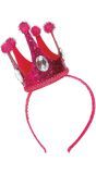 Roze Mini Glitter Kroon Haarband