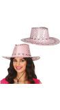 Roze Pailletten Cowboyhoed Volwassenen