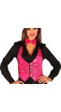Roze Pailletten Gilet Dames