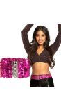 Roze Pailletten Riem Stretch