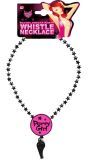Roze Party Girl Ketting met Fluitje