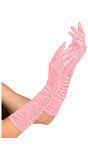 Roze Plisse Handschoenen