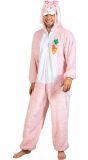 Roze Pluche Deluxe Paashaas Jumpsuit