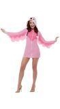 Roze Pluche Flamingo Jurkje