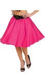 Roze Satijnen Rok met Petticoat