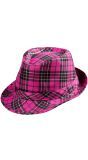 Roze Tartan Fedora