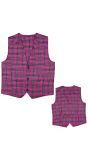 Roze Tartan Gilet