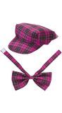 Roze Tartan Pet met Strik