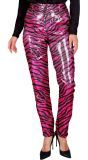 Roze Tijger Pailletten Broek Dames