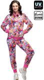 Roze UV Discoballen Fout Trainingspak Dames