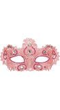 Roze Venetiaans Oogmasker