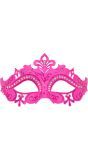 Roze Venetiaanse Glitter Oogmasker