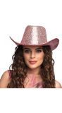 Roze Western Rodeo Hoed Pailletten
