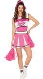 Roze Witte Cheerleader Kostuum
