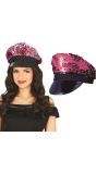 Roze-Zwarte Pailletten Pet