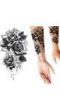 Rozen Plak Tattoo Zwart