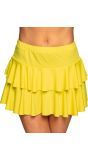 Ruffles Mini Rokje Neon Geel