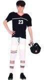 Rugby American Football Kostuum Jongens Zwart 14-16 Jaar