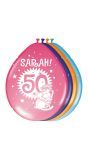 Sarah Verjaardag 50 Jaar Ballonnen 8 Stuks