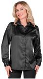 Satijnen 70's Disco Shirt Zwart Dames