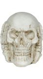 Schedel Beige Halloween Decoratie 6cm