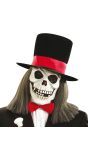 Schedel Masker met Pruik en Hoed