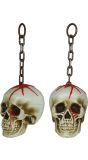 Schedel met Ketting Beige 40cm Halloween