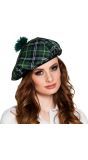 Schotse Tartan Baret Groen