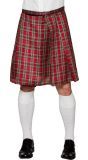 Schotse Tartan Kilt Rood