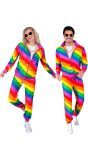 Schuin Gestreepte Regenboog Trainingspak