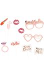 Set roze photobooth props bride to be