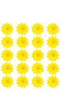Set van 20 Gele Decoratieve Bloemen