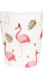 Setje Van 10 Papieren Bekertjes Flamingo
