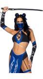 Sexy Blauwe Ninja Outfit
