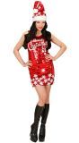 Sexy Pailletten Jurk Merry Christmas