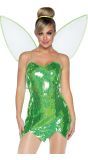 Sexy Pailletten Tinkerbell Jurkje
