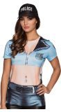 Sexy Politie Agente Shirt Dames