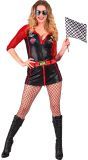 Sexy Race Coureur Kostuum Zwart Rood Dames