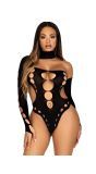 Sexy Zwarte Asymmetrische Bodysuit